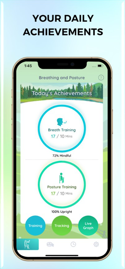 Daily mindful breathing and upright posture progress